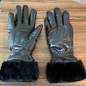 UGG Faux fur lined gloves